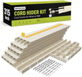 315” Cord Hider Kit, Beige Cable Raceway for Wall Mounted TV Wires, Wire Cover with Adhesive Tape, Screws and Connectors for Home Office Cord Management by DEPASTAR