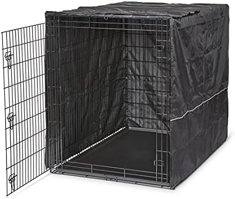 MidWest Homes for Pets XXL Dog Crate Cover, Black Polyester Privacy Kennel Cover Fits Most Giant 54-Inch Crates, Machine Washable, Reduces Barking & Chewing - Image 5