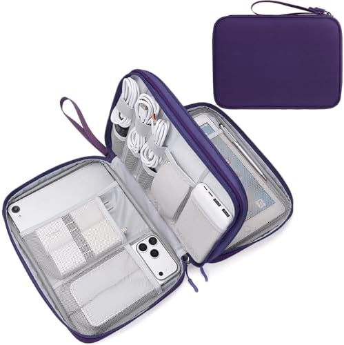 FYY Electronic Organizer, Travel Tech Pouch Bag, Extra Large, Purple by FYY