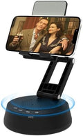 Cell Phone Stand with Wireless Bluetooth Speaker,Adjustable Height and Angle Phone Stand for Desk, HD Stereo Sound & Anti-Slip Base Phone Holder Speaker Compatible with iPhone,Gifts for Men Women by Fanlory