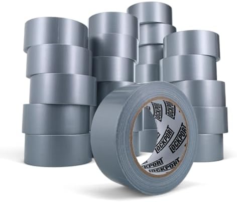 Lockport Bulk Silver Duct Tape - 24 Roll Multi Pack - 30 Yards x 2 Inch - Duct Tape Heavy Duty Waterproof - Bulk Pack for B2B, Home Use, DIY, Repairs and Packing Tape by Lockport