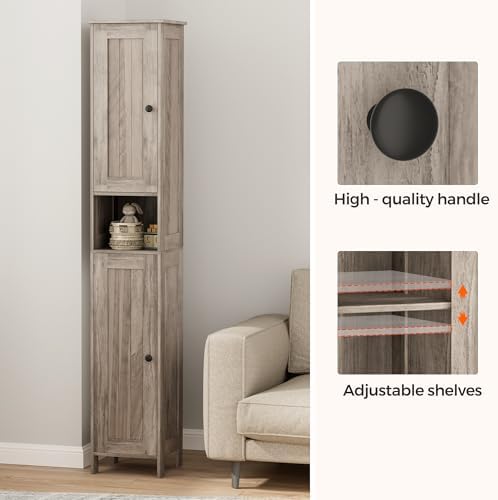 Homleke Tall Bathroom Storage Cabinet with 2 Doors, Slim Bathroom Cabinet - Image 7