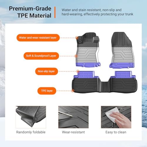 powoq Floor Mats Cargo Mat Compatible with 2019-2024 Subaru Forester - Image 5