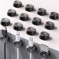 16Pack Cord Organizer [Dual Spring & Clasp, Max Secure] Cable Clips - Chfeila Cord Holder, Desk Cable Management, Adhesive Phone Charging Wire Holder for Nightstand/Car/Wall, Office Accessory - Black by Chfeila