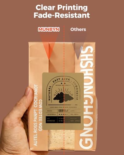 MUNBYN 4x3 Thermal Labels, 500 Sheets/1 Roll, Brown - Image 4