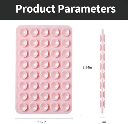SHENGXIN 2 Pack Silicone Double-Sided Suction Grip – 40 Cups per Side, Strong Hold for iPhone, Galaxy, Pixel, Android – Hands-Free for Selfies & Videos(Chalk Pink) - Image 4