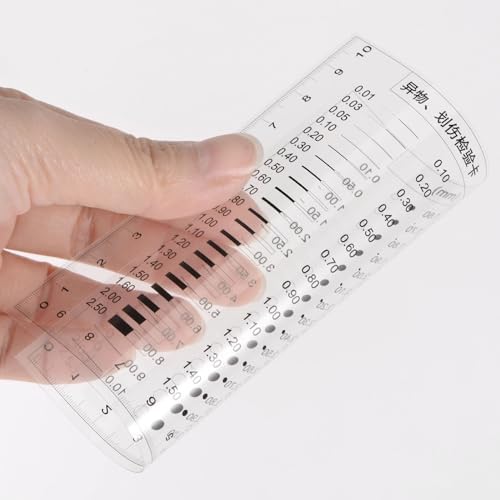HARFINGTON High Precision SEC Size Estimation Chart 10x10cm Transparency Flaw Detection Film Ruler for Diameter and Line Width Defects Measuring - Image 6