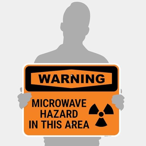 OSHA Warning Microwave Hazard in This Area with Graphic Sign, - Image 4