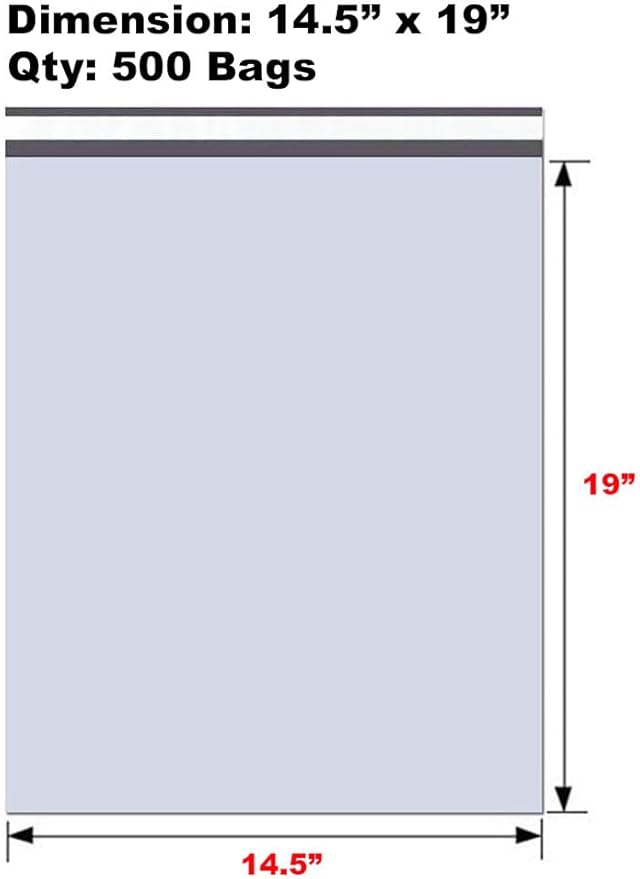 iMBAPrice 500 - 14.5x19 Premium Matte Finish White Poly Mailers Envelopes Bags - Image 2