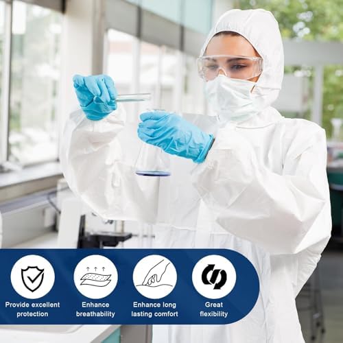 CAREGY 2 Pack/25 Pack Hazmat Suits Disposable Protective Coveralls - Image 5
