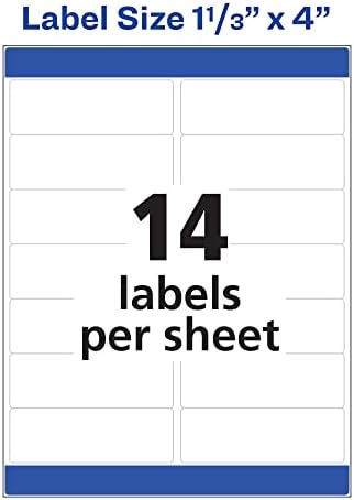 Avery Mailing Address Labels, Laser Printers, 350 Labels, 1-1/3 x 4, Permanent Adhesive, 5 Packs (5262) - Image 4