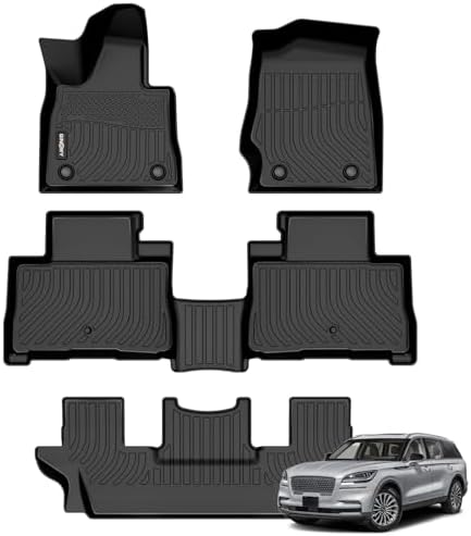 Floor Mats for Lincoln Aviator 2020-2026 (Only 6 Seats Version) by GINOWY