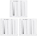 HARFINGTON 3pcs High Precision SEC Size Estimation Chart 101x101mm 0.12mm Transparency Flaw Detection Film Ruler for Diameter and Line Width Defects Measuring by HARFINGTON