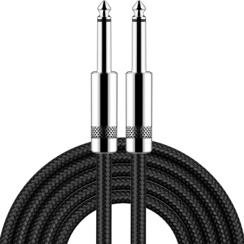 New Bee Guitar Cable 20 ft Electric Instrument Cable Bass AMP Cord 1/4 Straight to Straight for Electric Guitar, Bass Guitar, Electric Mandolin, Pro Audio (Straight Angle) by NewBee