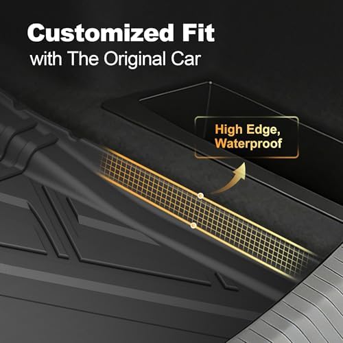 Cargo Liner Compatible with Cadillac CT5 CT5-V 2020-2025 2026 Weather-Resistant Trunk Mats for Cars with Raised Lip Non-Slip Car Rear Trunk Mat Tray Pad Boot - Image 5