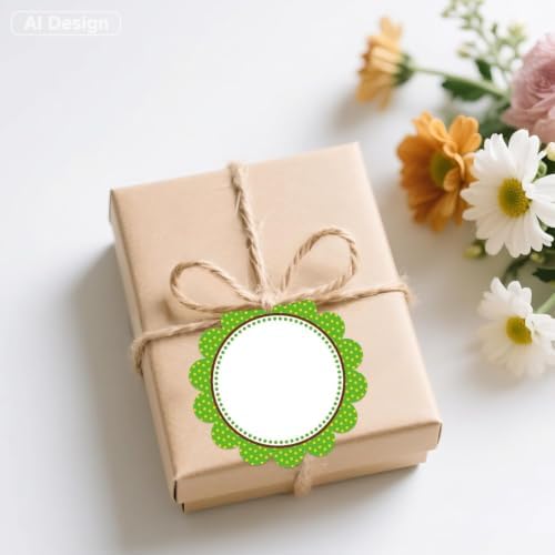 G2PLUS 50PCS Green Scalloped Tags, Back to School Gift Labels with String - Image 4