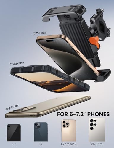 Lamicall Bike Motorcycle Phone Mount Holder - [1s Quick Lock] - Image 5
