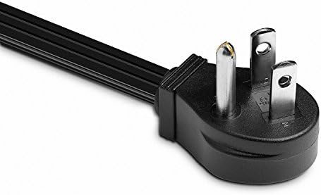 Maximm 3 Ft Flat Plug Extension Cord, 3-Outlet, Angled Plug, Black, UL - Image 3