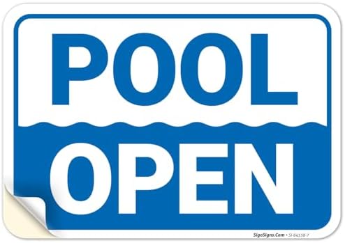 Pool Open Sign, by SigoSigns