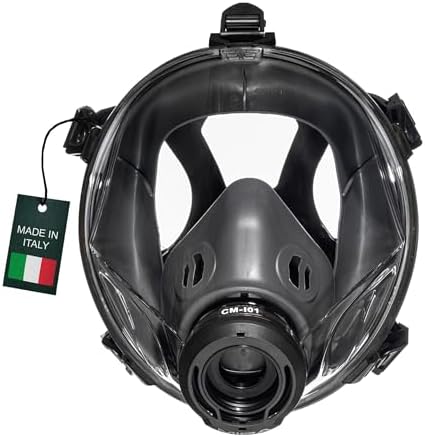 MIRA Safety CM-I01 Full-Face Industrial-Grade Gas Mask with 40mm NATO Filter Compatibility and Advanced Valve Design by MIRASafety