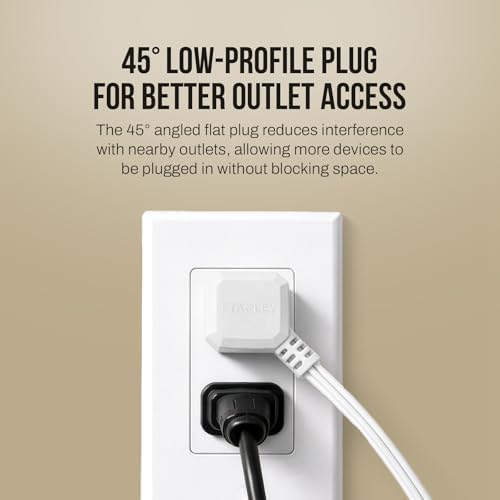 STANLEY CordMax Home Extension Cord 3 Grounded Outlets 9 Ft Flat Plug Design Flexible 125V/13A 1625W Cord ETL Listed White for Indoor Use - Image 4