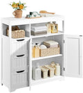 Yaheetech Small Bathroom Storage Cabinet with 3 Drawers & 2 Doors, White by Yaheetech