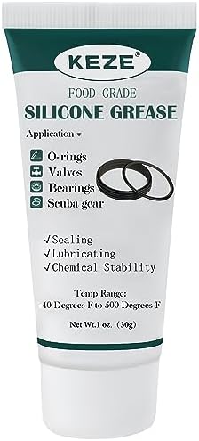 KEZE Waterproof Food Grade Silicone Lubricant Plumbers Grease for O Rings by KEZE