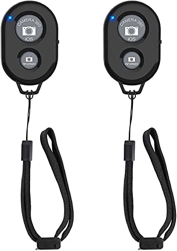 Wireless Camera Remote Shutter for Smartphones (2 Pack), zttopo Wireless Phone Camera Remote Control Compatible with iPhone/Android Cell Phone - Create Amazing Photos and Selfies, Wrist Strap Included by Zttopo
