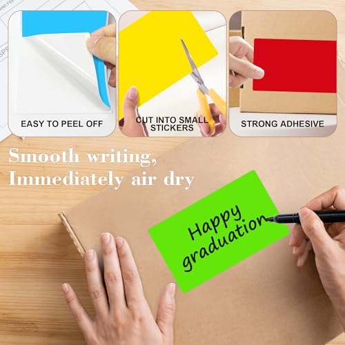 5 x 3 inch Colored Inventory Sticker, 1000P 4 Colors Rectangle Moving Label - Image 3