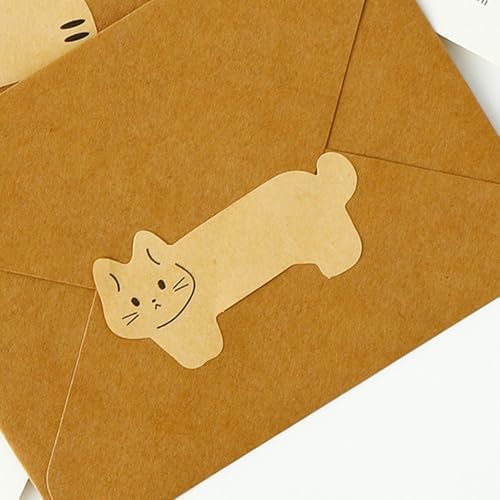 Cute Cat Name Stickers 2 Rolls Blank Brown Kraft Full Adhesive Sticky Notes 240 Pcs Writable Sealing Sticker Labels for Jars Lids Food Containers Canning BottlesGift Baking Packaging (Small cat) - Image 5