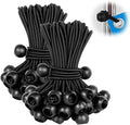 9 Inch Ball Bungee Cords, 100 pcs Bungie Cord Balls Tarp Tie Bungee Balls Tie for Canopy, Camping Tarp, Shelter,Cargo,Tent Poles- UV Resistant by Kinzomor