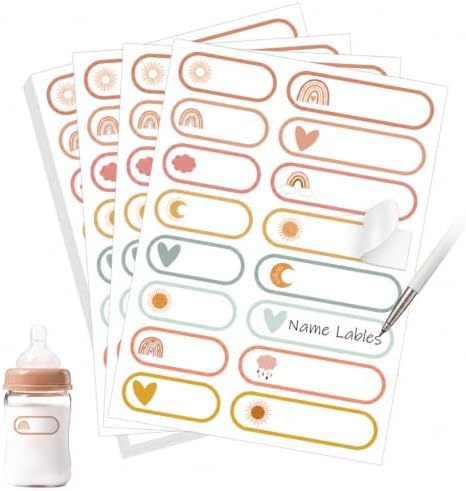 Waterproof Name Labels for Kids Daycare 320 Pcs, Boho by Tudomro