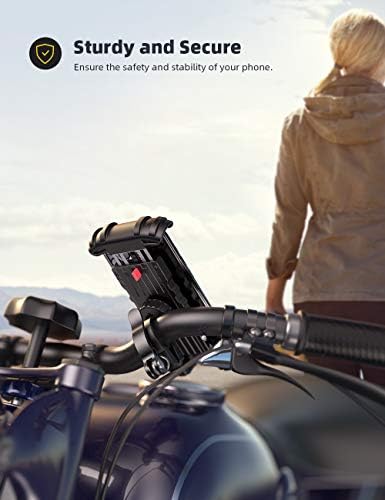 Lamicall Bike Phone Holder Motorcycle Mount - One-Hand Operation, Lockable - Image 3