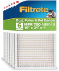 Filtrete 16x21x1 Air Filter, MERV 8, MPR 700, 6 HVAC Filters by Filtrete