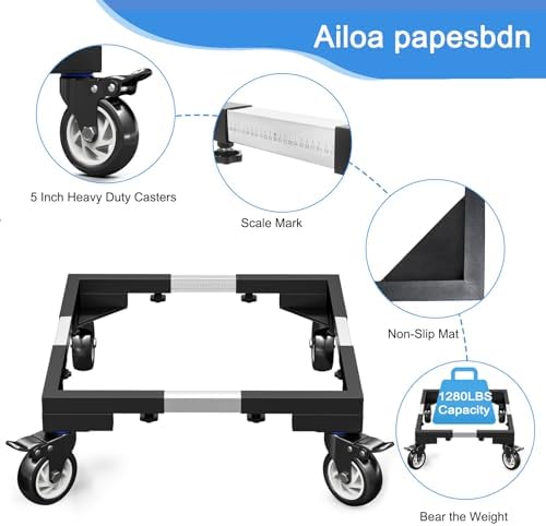 Heavy Duty All Steel Smoker Stand with 5 Inch Casters Wheels, for Vertical Electric Smoker&Digital Electric Smoker Universal Mobile Base - Image 4