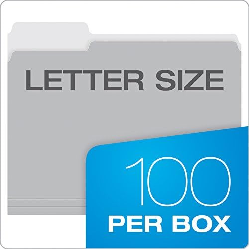 Pendaflex File Folders, 100 Pack, Durable Gray Folders, Letter Size (8.5" x 11"), 3 Tabs for Easy Labeling, Neutral Aesthetic Organization Essentials for Home, Office & School - Image 5