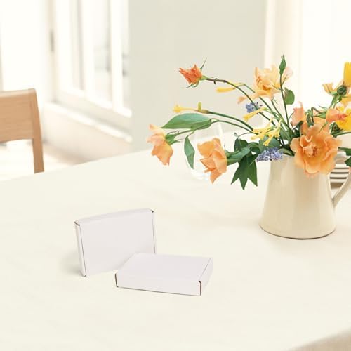 HORLIMER 6x4x1 Shipping Boxes Set of 100, White Corrugated Cardboard Mailer Box for Packing Small Business - Image 5