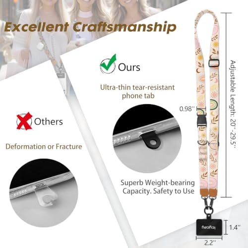 Icycay Phone Lanyard Crossbody Strap Neck Adjustable Teacher Women Boho - Image 5