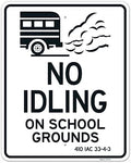 No Idling On School Grounds 410 IAC 33-4-2 Sign, by SigoSigns