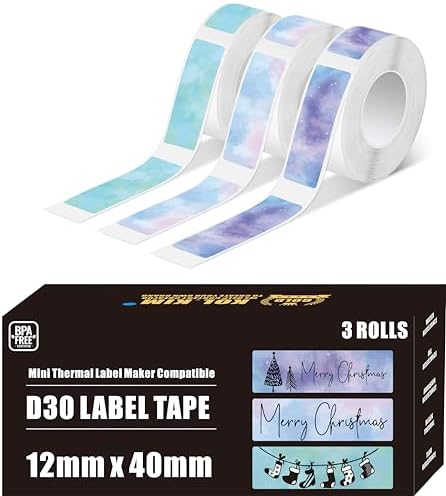 D30 Labels for Phomemo D30 Labels Tape for NADA Print N10 Printer 12mm*40mm by Unknown