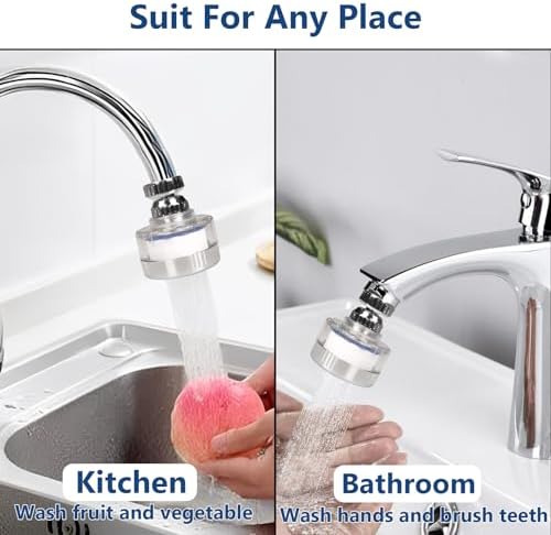 6 Pcs Sink Water Filter Elements, Universal Sink Faucet Filter Elements, Sink Faucet Filter Removes Hard Water, Water Filtration & Softeners, Faucet Sprayer Attachment(Faucet Not Included) - Image 6