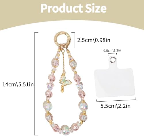 Bead Phone Wristband With Crystal Bow Pendant - Image 6