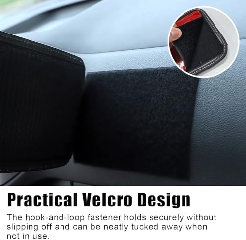 Car Seat Side Pocket Organizer, Small Car Storage Bag, Black - Image 4