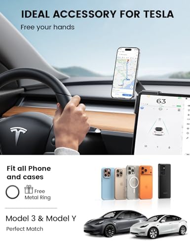 Lamicall Magnetic Phone Holder for Tesla Model 3 and Y Strongest N55 Magnet - Image 4