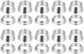 PATIKIL 8mm Tube OD 304 Stainless Steel Compression Tube Fitting Sleeve, 20 Pack Double Ferrule Ring Tubing Fitting Assortment Kit, Silver by PATIKIL