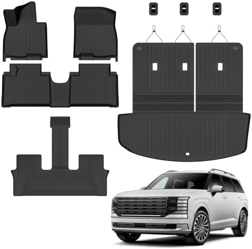 AUXKO Floor Mats Cargo+Backrest Mat for Hyundai Palisade Hybrid Only 2026 by AUXKO