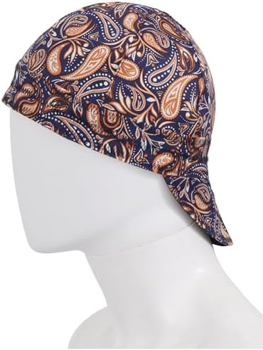 BOCOMAL FR Welding Cap Paisley Printed CAT2 Midweight 6 Pannel Welder Caps - Image 5