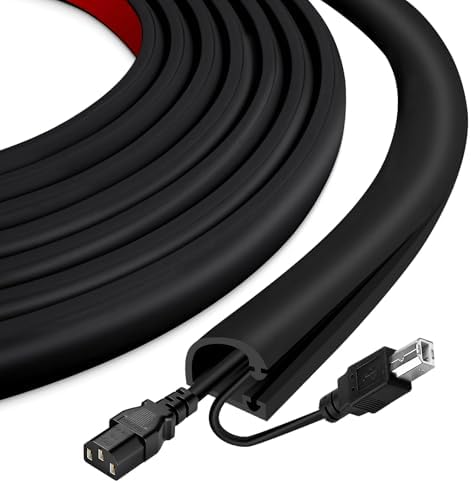 Silicone Cord Covers for Wires on Wall Cord Hider Self-Adhesive by EYAYEN