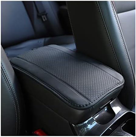 Ziciner Car Center Console Armrest Pad, 12.6X 7.2 Inch PU Leather Waterproof Auto Armrest Seat Box Cover Protector, Universal Car Interior Accessories (Black & Grey) by Ziciner