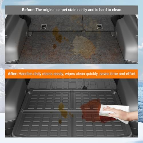 powoq Cargo Mat & Backrest Mats Compatible with 2017-2025 Jeep Compass - Image 3